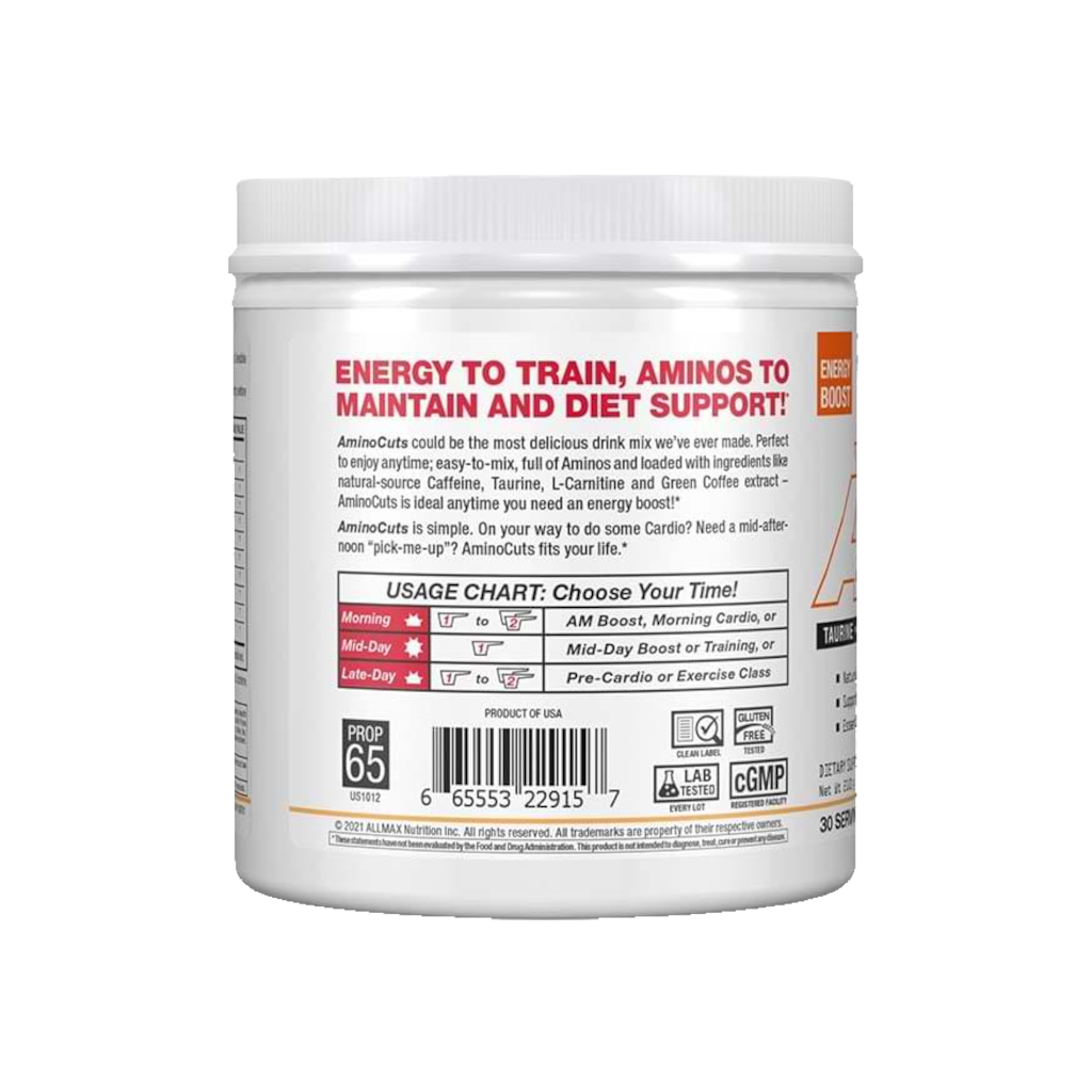 Amino Cuts allmax 30 servicios modo de uso