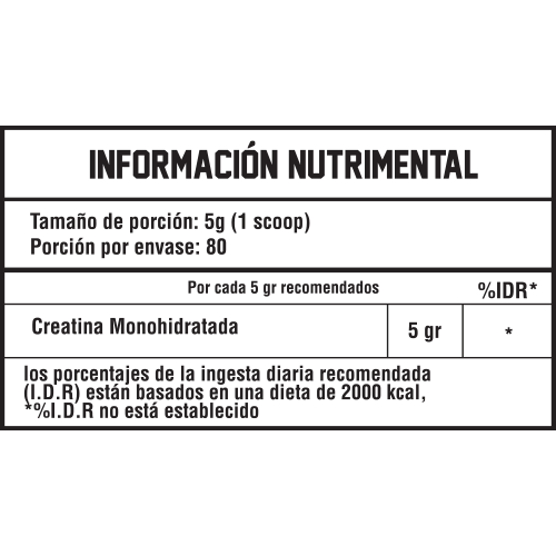 creatina 400 gramos blackbear
